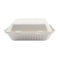 Disposable Biodegradable Lunch Food Take Away Container Sugarcane Bagasse Box