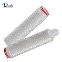 China manufacturer 10/20/30/40 inch 0.45 um RO pp pleated water filter parts chemical circulation filter cartridge for oil