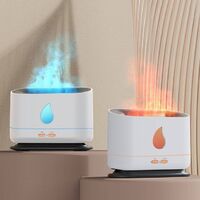 2022 Smart Home Humidifier Simulation 3d Flame Diffuser Fire Humidifier Fire Lamp Ultrasonic Aroma Oil Diffuser USB Charging 200ml