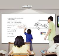 Laser pointer touch screen interactive whiteboard for use with projector