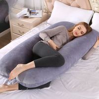 Multi-functional custom U-shaped pregnant woman pillow soft and skin-friendly U-shaped pregnant woman pillow side sleeping companion pillow