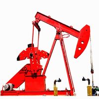 Oil field lower bias barbell beam pumping unit jack