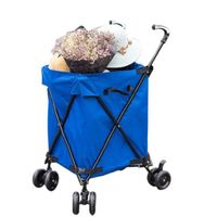 Folding Trolley Trolley 8 Wheels Sturdy Structure Compact Lightweight Practical Grocery Trolley