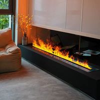 1200 1500 1800mm Artificial Decorative Flame LED Decorative Steam Fireplace Embedded 3D Water Vapor Electric Fireplace