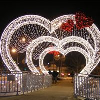 2023 Outdoor Wedding Decoration Lights Valentine's Day LED Love Letter Lights Heart Shape LED Arch Pattern Lights