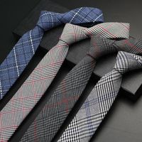 Modern Classic Business Youth Men's Soft Cotton Striped Plaid Tie Mint Color Fashion Custom Cotton Neckties Men's Slim Cotton Neckties