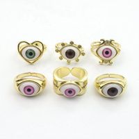 CH-LHR0068 New cheap wholesale adjustable enamel-plated eye rings, gold-plated adjustable rings, wholesale rings