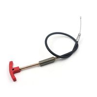 7.0mm T-Handle PVC Housing Lawn Mower Throttle Cable Control Handle Kit for Lawn Mower Accelerator Cable