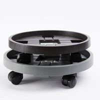 Flower tray plastic base bottom support roller round water tray chassis thickened resin with universal wheel mobile tray