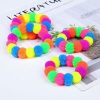 Fashion color children's bracelet TPR elastic children's toy bracelet children's soft glue toy wholesale