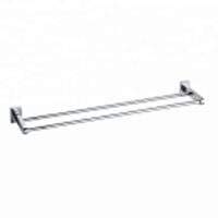 Metalique Bathroom Double Towel Hanger Brass Towel Bars for Hotel Towel Rail 50097