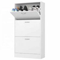 modern high gloss white 50 pair shoe rack shelf storage closet organizer cabinet