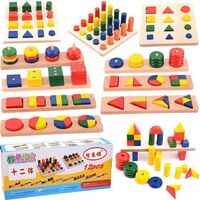 Geometry Sensory Aids Wooden Color Recognition Shape Sorter Set education montessori material math juguetes montessori
