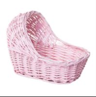 Willow Empty Cradle Baby Shower Gift Basket in Pink Color Baby Bassinet Baskets for Gifts