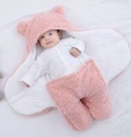 hot sale Newborn Baby sleep sack Soft Infant bear shaped plush Sleeping Bag Stroller Wrap Baby Products