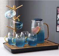 Wholesale Heat Resistant Pyrex Glass Pitcher Glass Water Jug with plastic lid