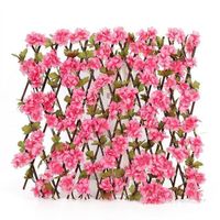 Outdoor Plastic PVC PE Expandable Privacy Trellis Fence flower