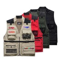 Customized Vest photographer work wear winter mens vest Waistcoat with fleece lining fishing vest for garderner with pockets