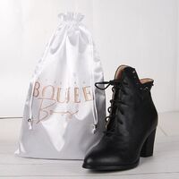 China manufacturer custom white satin silk gift drawstring dust bag shoe bags for travel
