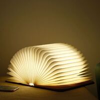 Gift Items Cute Night Light USB Wooden Cover Rechargeable Book Shaped Foldable Led Lamp Folding lumio Book Light