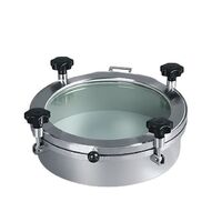 Stainless steel sanitary tank manway with sight glass tank manhole cover
