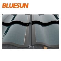 Bluesun single glass solar roof tiles photovoltaic solar roof panel tile black