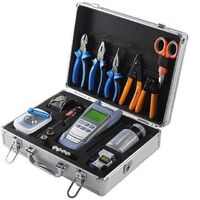 Fiber Optic FTTH Tool Kit with SKL-60S Fiber Cleaver and Optical Power Meter 10Km Visual Fault Locator with toolbox set