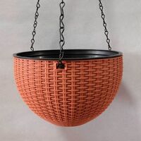 Best Selling Creative Wall Hanging Green Radish Succulent Flower Pot Plastic Woven Flower Pot Hanging Basket