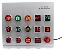 FILN AC 220V 22mm Digital Ammeter 0-100A Current red blue green yellow white Monitor Meter Signal Lamp Amperemeter