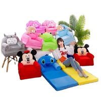 Comely kid'Sofa Set Furniture Bed Room Sofa Plush Cartoon Toy Children Double Folding Sofa