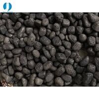 Wholesale Black Round Hainan 100% Natural Pumice Tumbed Small Pebble Volcanic Lava Stone