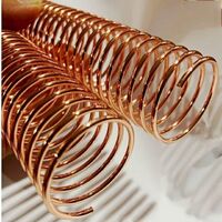 NanBo Eco-friendly Binding Materials Electroplated Rose Gold Metal Steel Single Loop Spiral Wire Coil