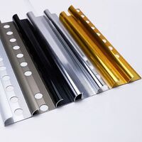 Ceramic Decorative Gold Color Round Edge Corner Tile Trim Aluminum