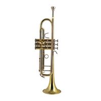 High quality brass lacquer gold trumpet instrument