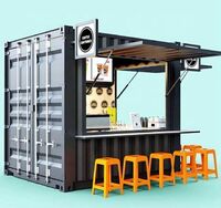10FT Mini Pop-up Shop Container Coffee Shop/Bar/Fast-food Restaurant/Convenience Store/Kiosk/Booth