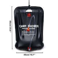 20L Portable Outdoor Hiking Shower Tools Travel Beach Water Bag PVC Camping Heating Solar Shower Bag