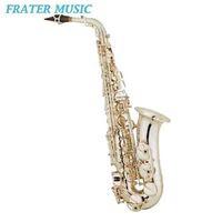 High grade silver plated surface treatment professional model Eb tone Alto Saxophone with high F key (JAS-241)