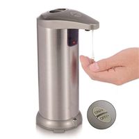 Automatic Luxury Inductio Stainless Steel Double Button Champagne Hand Cleanern Soap Dispenser