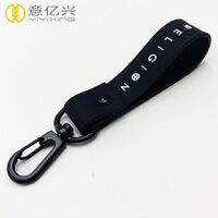 Eco-friendly debossed logo rubber wristband silicone short lanyard