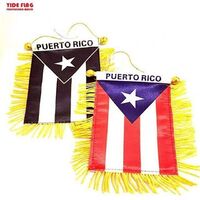 Custom size Puerto Rico mini car pennant flag for advertising