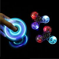 Glow in the Dark 3 Modes Light Up EDC Hand Spinner Crystal LED Light Fidget Spinner