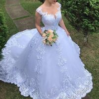 2021 White Fashion Vestido De Noiva Bridal Tulle Mariage Women Wedding Dress