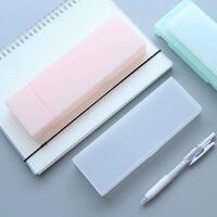 Top Quality Simple Transparent pencil case Frosted Plastic Pencil Pens storage box stationery Office Supplies 3 specifications