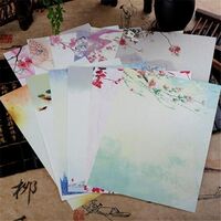 Chinese Style letter paper Cute Flower print letter pad Love letter paper student stationery