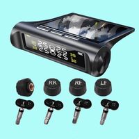Car tire pressure monitor system TPMS Tyre Pressure Monitoring Solar Power Digital LCD Display Auto Security Alarm Systems Tyre