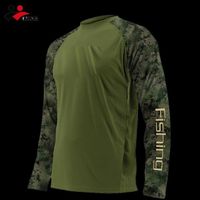 Upf 50+ Sun Protection Moisture Wicking Polyester Fishing wear Men's Long Sleeve Mesh Vented Uv Fishing Shirts