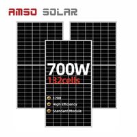 High quality 132 cell 210mm solar cell 650w 660w 670w 680w 690w 700w half cut cell solar panel for sale