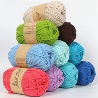 2020 High Quality New Hand-Woven 5 Strands Milk Cotton Crocheted Thick Wool Thread Anti-pilling Baby Wool Sewing & Knitting Yarn