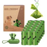 Amazon hot sale Corn starch biodegradable eco friendly plastic pet dog poop bags for dog shit bags with dispenser clip
