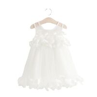 summer high quality sleeveless lace baby girl summer dress for sale